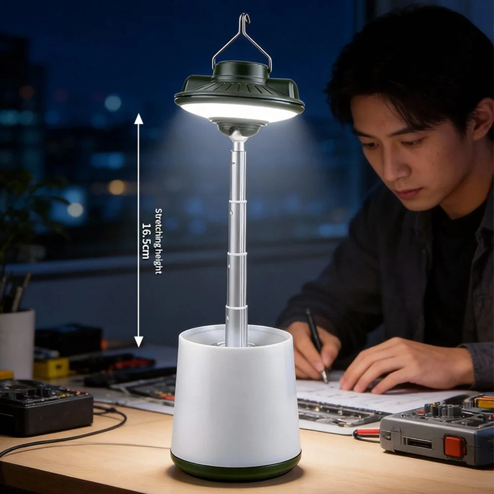 SQ-G26 360 Degree Rotatable Retractable Camping Lamp 2000mAh IPX4 Waterproof RGB Tent Light - 5