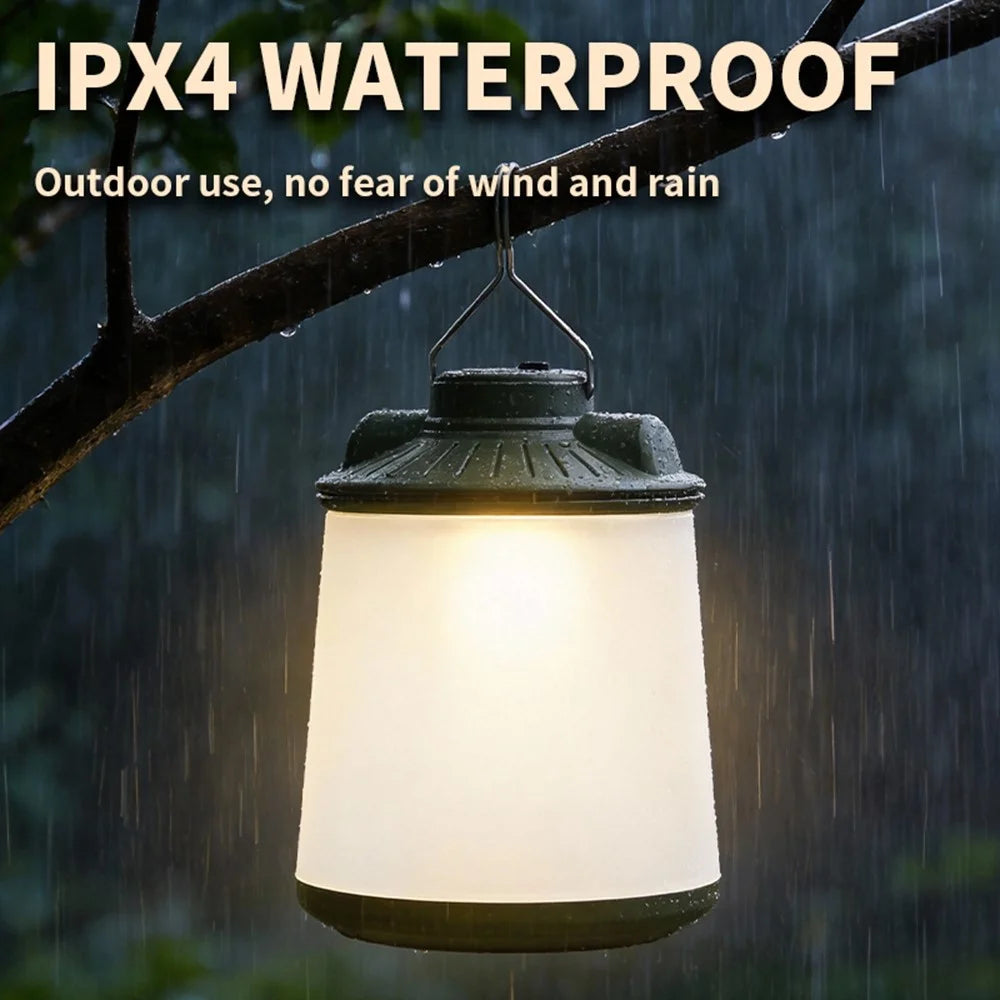 SQ-G26 360 Degree Rotatable Retractable Camping Lamp 2000mAh IPX4 Waterproof RGB Tent Light - 6