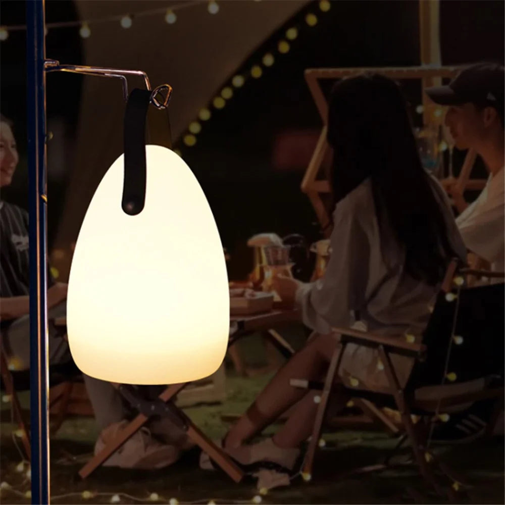 Remote Control Night Light Rechargeable 16 Colors 6 Brightness Levels Bedside Lamp Egg-Shaped Lamp for Home, Bar - 4