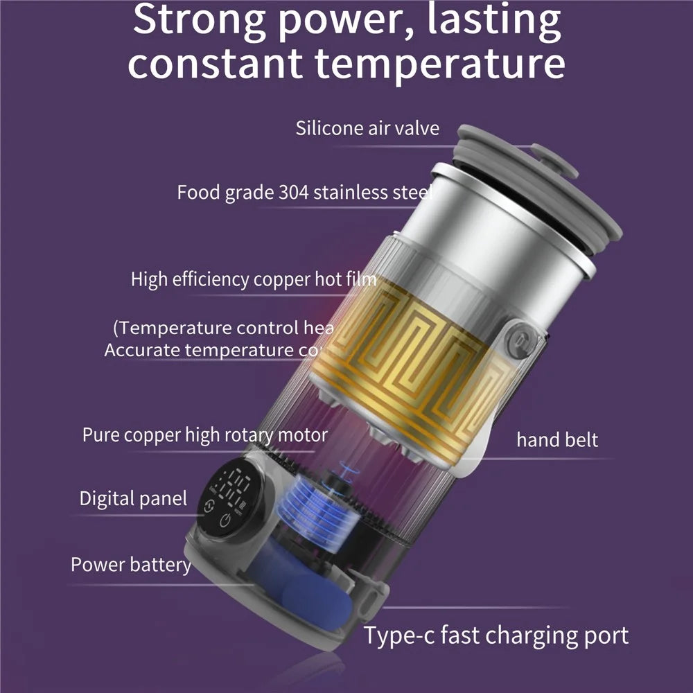 18W Wireless Rechargeable 6000mAh Bottle Warmer Stainless Steel Milk Defrosting Device - 6