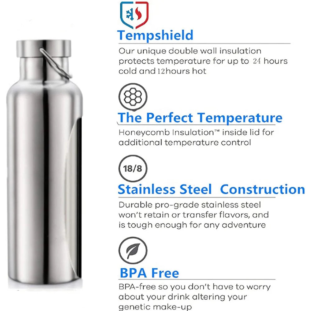 JUNSUNMAY 350ML Thermal Insulated 304 Stainless Steel Water Bottle Camping Kettle (BPA-Free, No FDA Certified) - 2
