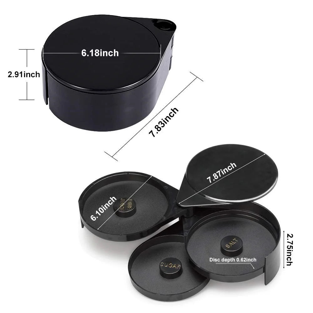 3-Tier Bar Juice Cocktail Seasoning Box Sugar Salt Rimmer Tool Bartender ABS Storage Box (BPA-Free, No FDA Certification) - 7