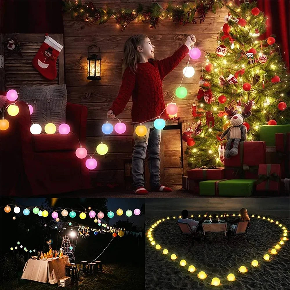 4Pcs Dimming RGBW 16 Colors Glowing Ball LED Garden Beach Party Lawn Lamp Swimming Pool Floating Ball - 4