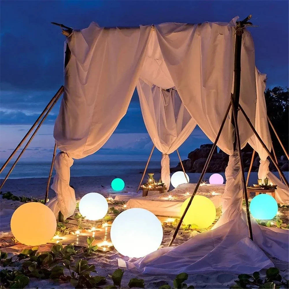 4Pcs Dimming RGBW 16 Colors Glowing Ball LED Garden Beach Party Lawn Lamp Swimming Pool Floating Ball - 5