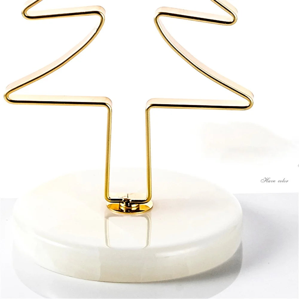 002C041 Christmas Tree Wine Glass Holder 6-Glass Countertop Standing Rack for Bar Kitchen Table Display - Gold - 4