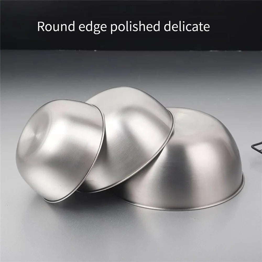 17cm+19cm+26cm 3Pcs Salad Bowl Stainless Steel 304 Mixing Bowl with Measurement Markings for Kitchen / Baking (No FDA) - 4