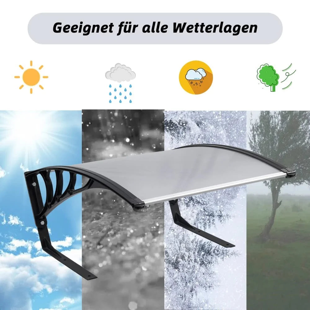 Outdoor Small Lawn Mower Sunshade Awning PC Sun Shield Rainproof Board, 1000x800mm - Blue - 3