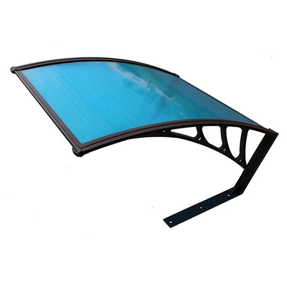 Outdoor Small Lawn Mower Sunshade Awning PC Sun Shield Rainproof Board, 800x700mm - Blue - 1