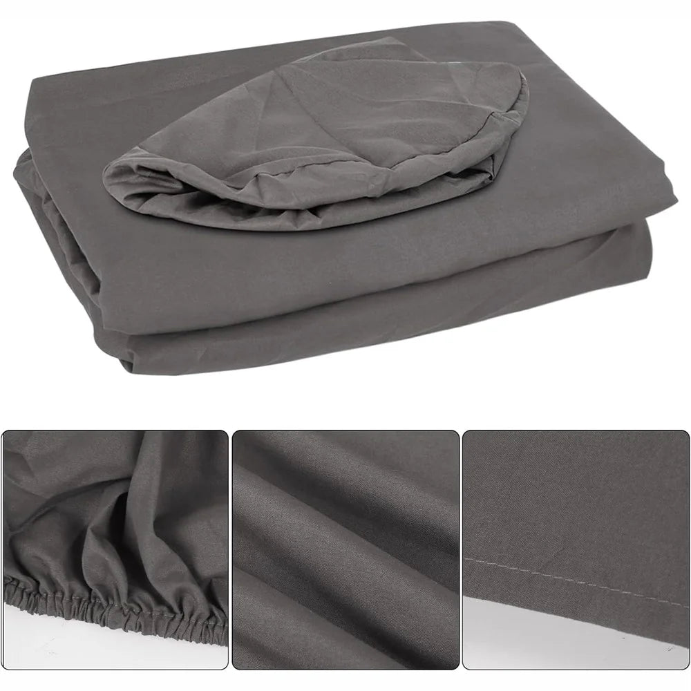 3Pcs / Set Soft Microfibre Massage Table Sheet Fitted Sheet Face Rest Cover for Spa Beauty - Dark Grey - 7