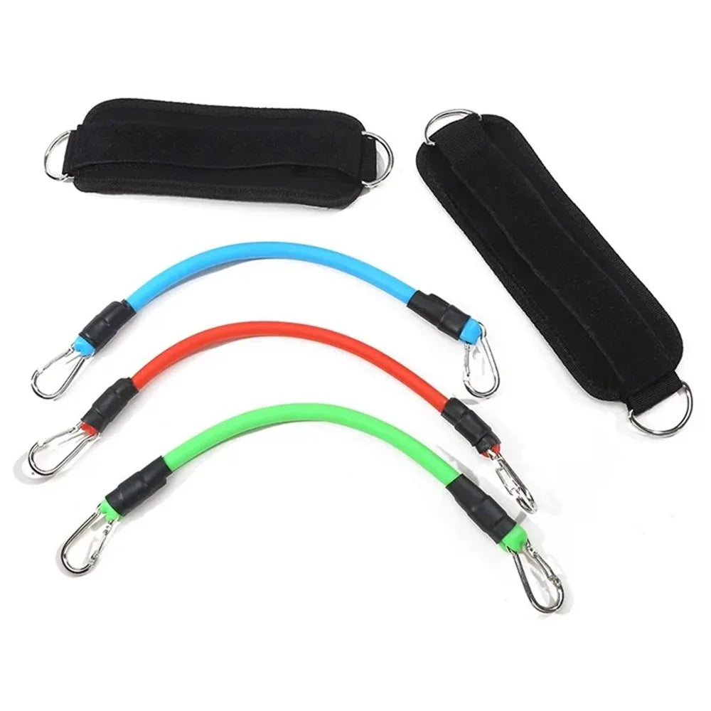 1 Pair Ankle Strap with 3 Resistance Bands for Leg Butt Exercise Training Workout Equipment - 4