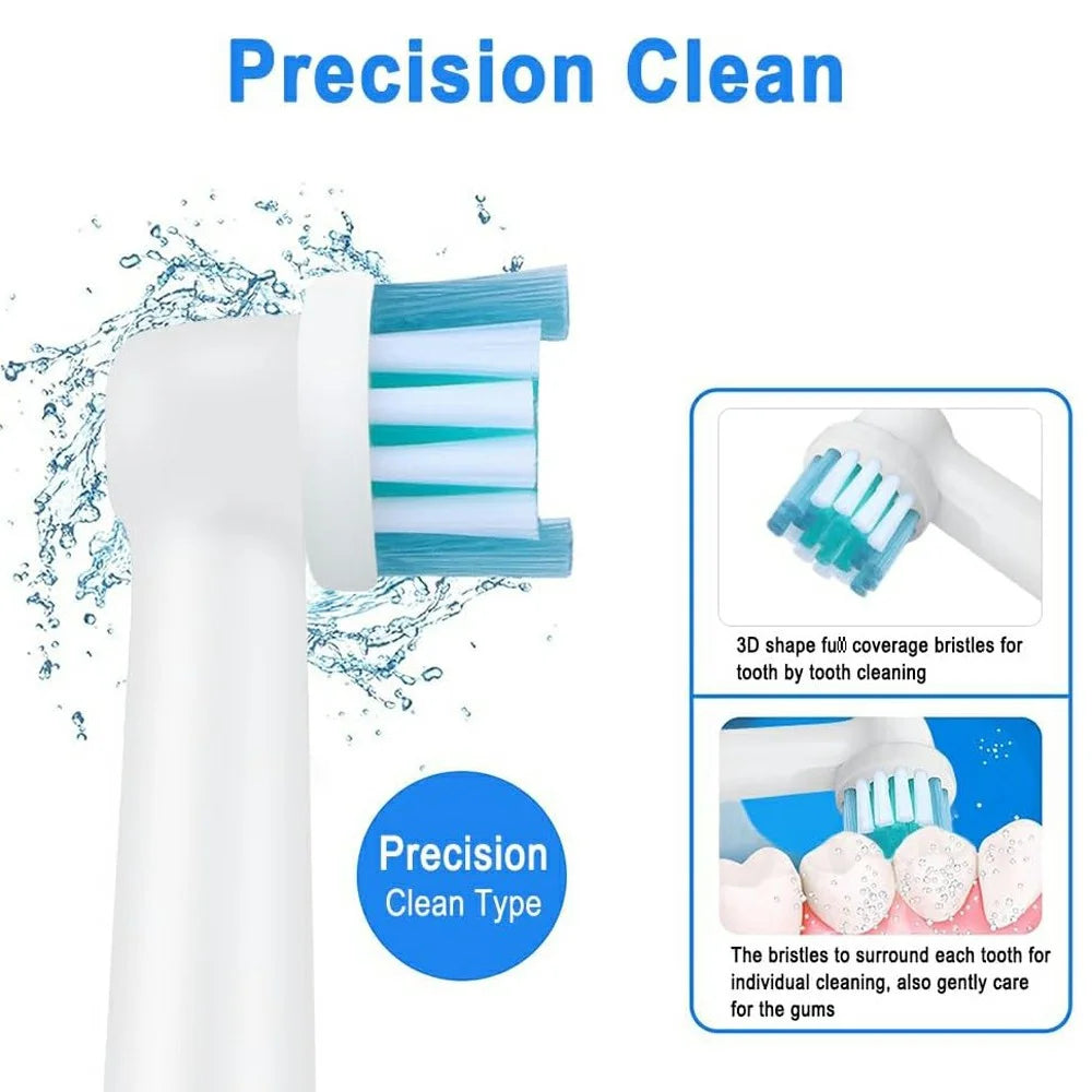 8Pcs Replacement Brush Heads for Electric Toothbrush Deep Clean Soft Bristles Heads for Home Use - 2