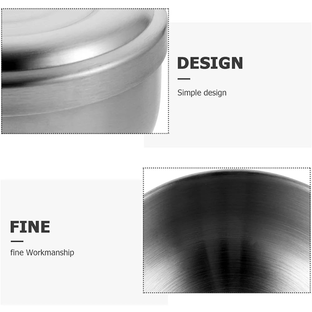 Stainless Steel Shaving Bowl Lather Mug for Men Wide and Deep Soap Container Beard Grooming Accessory - 6