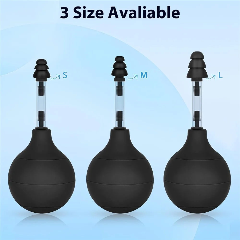 Ear Pressure Relief Device for Instant Headache Relief with 3 Interchangeable Ear Tips Migraine Ear Symptoms Reliever - Black - 2
