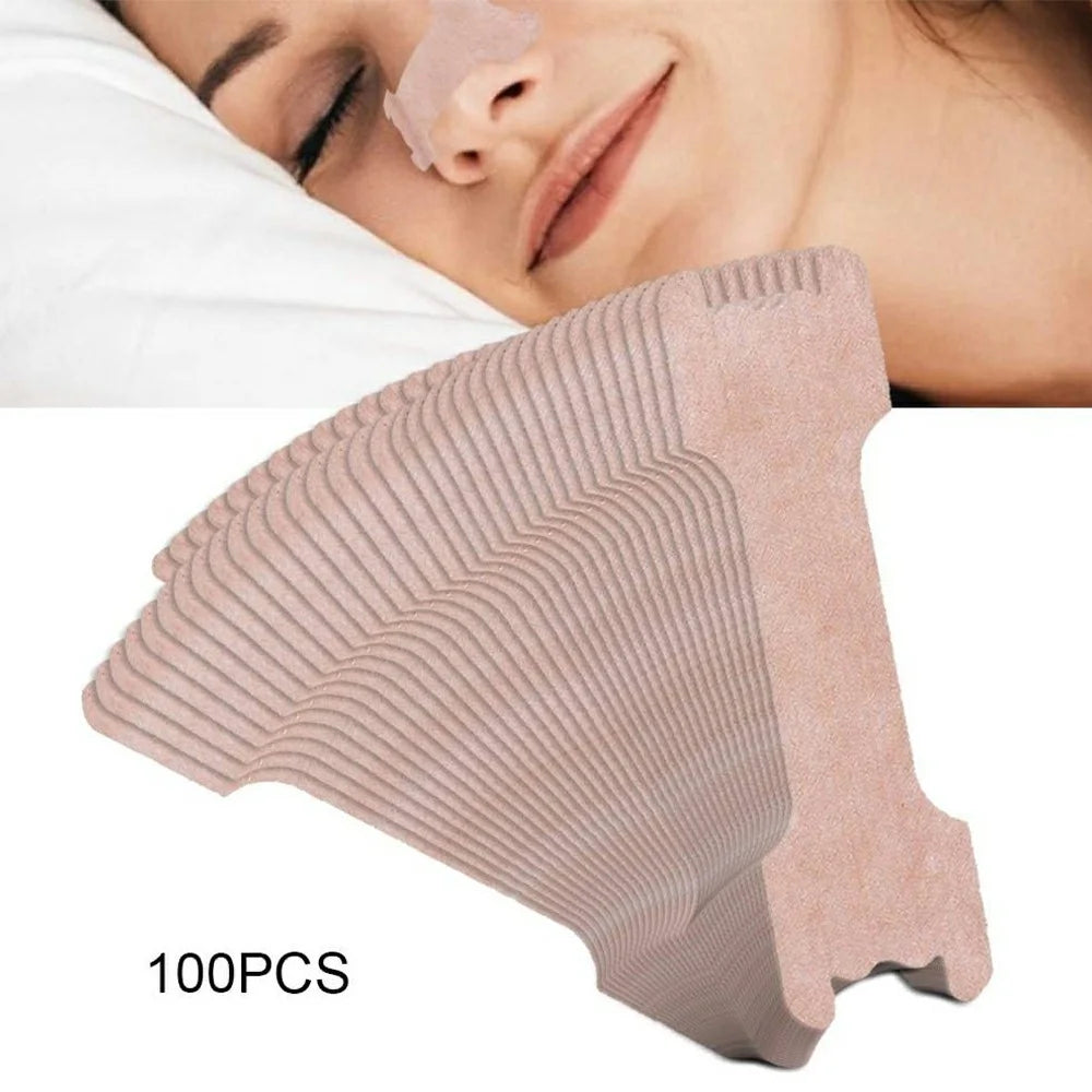 100Pcs Stop Snoring Nose Strips Anti Snoring Nasal Strips Relieve Nasal Congestion Healthy Sleep Nasal Strips - 2
