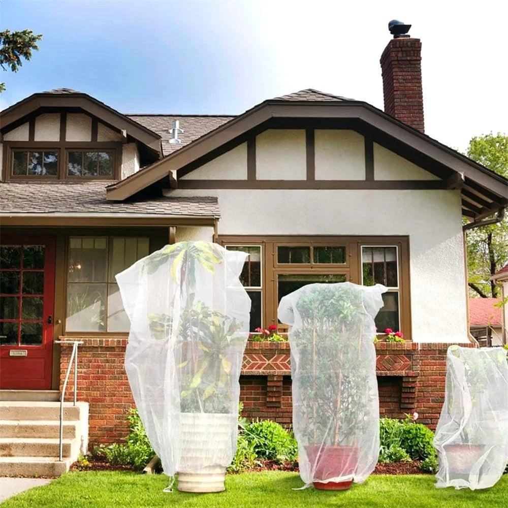 Fruit Tree Netting with Drawstring 100 x 120cm Garden Insect Barrier Plant Cover Tent-Bug Mesh Guard - White - 2