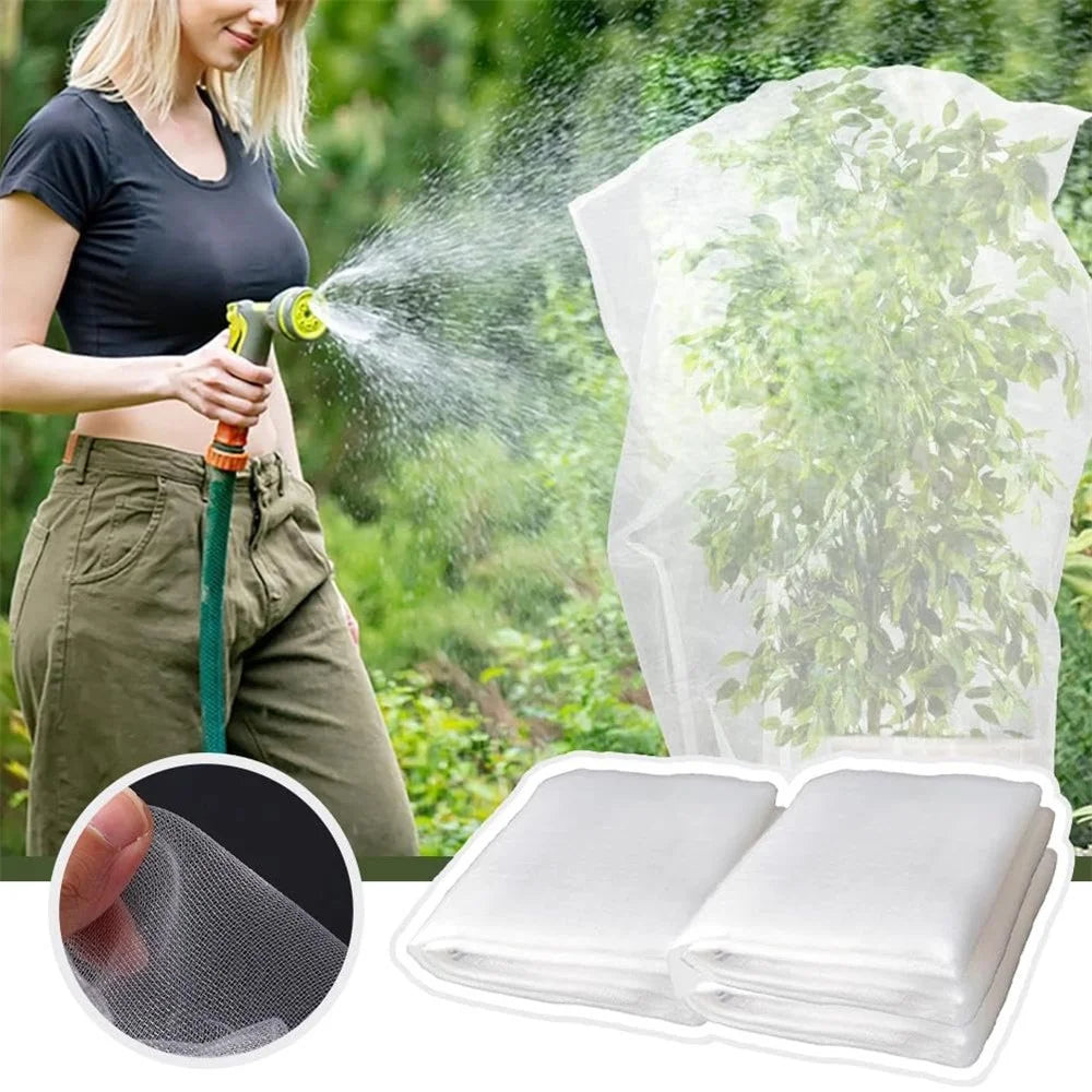 Fruit Tree Netting with Drawstring 120 x 180cm Garden Insect Barrier Plant Cover Tent-Bug Mesh Guard - White - 3