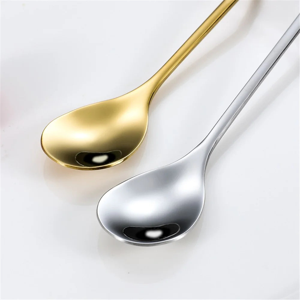 Stainless Steel Coffee Tea Stirring Spoon Dessert Spoon, Silver (BPA Free, No FDA) - Clover - 4