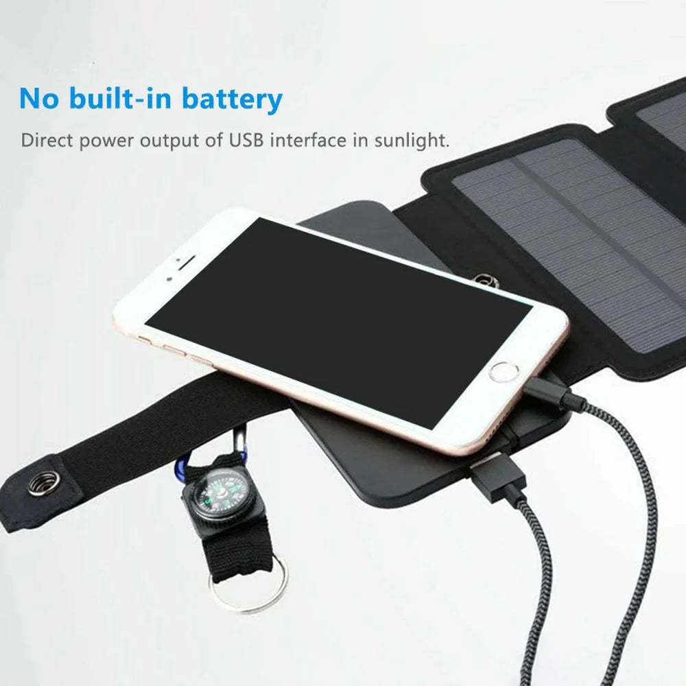 N10 7.5W Foldable Solar Panel Portable Outdoor Travel Emergency Power Generator Charger - 4
