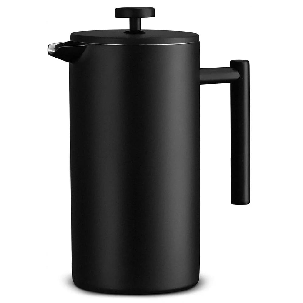 800ml French Press Coffee Maker Stainless Steel Double Walled Insulated Coffee Pot (BPA Free, No FDA) - Black - 1