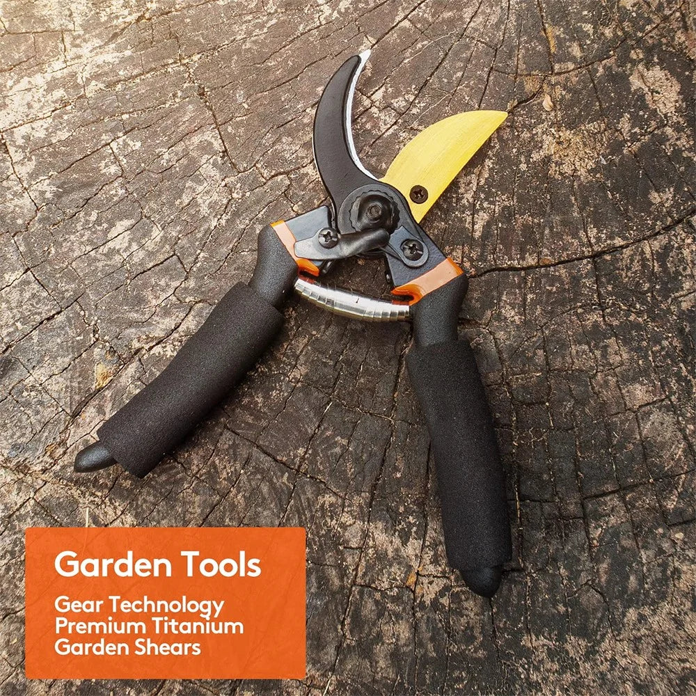 Professional Gardening Branch Pruning Shears Pruner Garden Clippers Hedge Shears Hand Tool with Safety Lock - 6