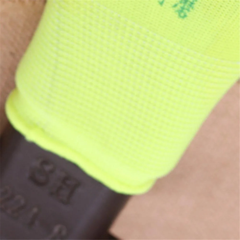 CHUANGSHI 12 Pairs Anti-Slip Latex Safety Gloves Builders Gardening Work Gloves - 3