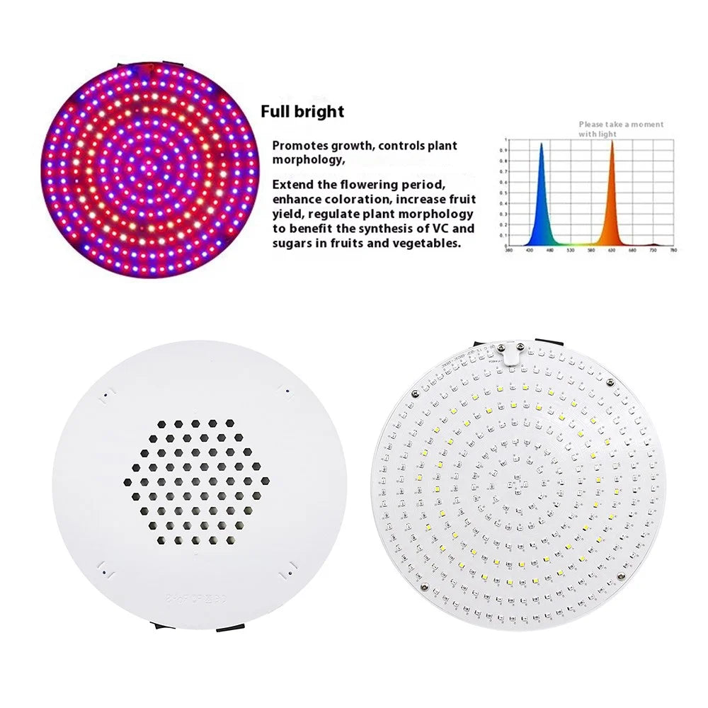 Style G VEG and Bloom Full Brightness Desktop Growing Lamp Round Shape Full Spectrum Plant Grow Light - US Plug - 4