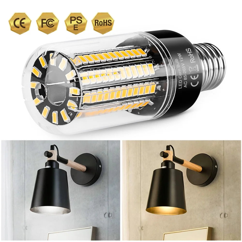 108 LEDs E27 5736 LED Corn Bulb Flicker Free Energy-saving Constant Current Lamp - Cool White - 3