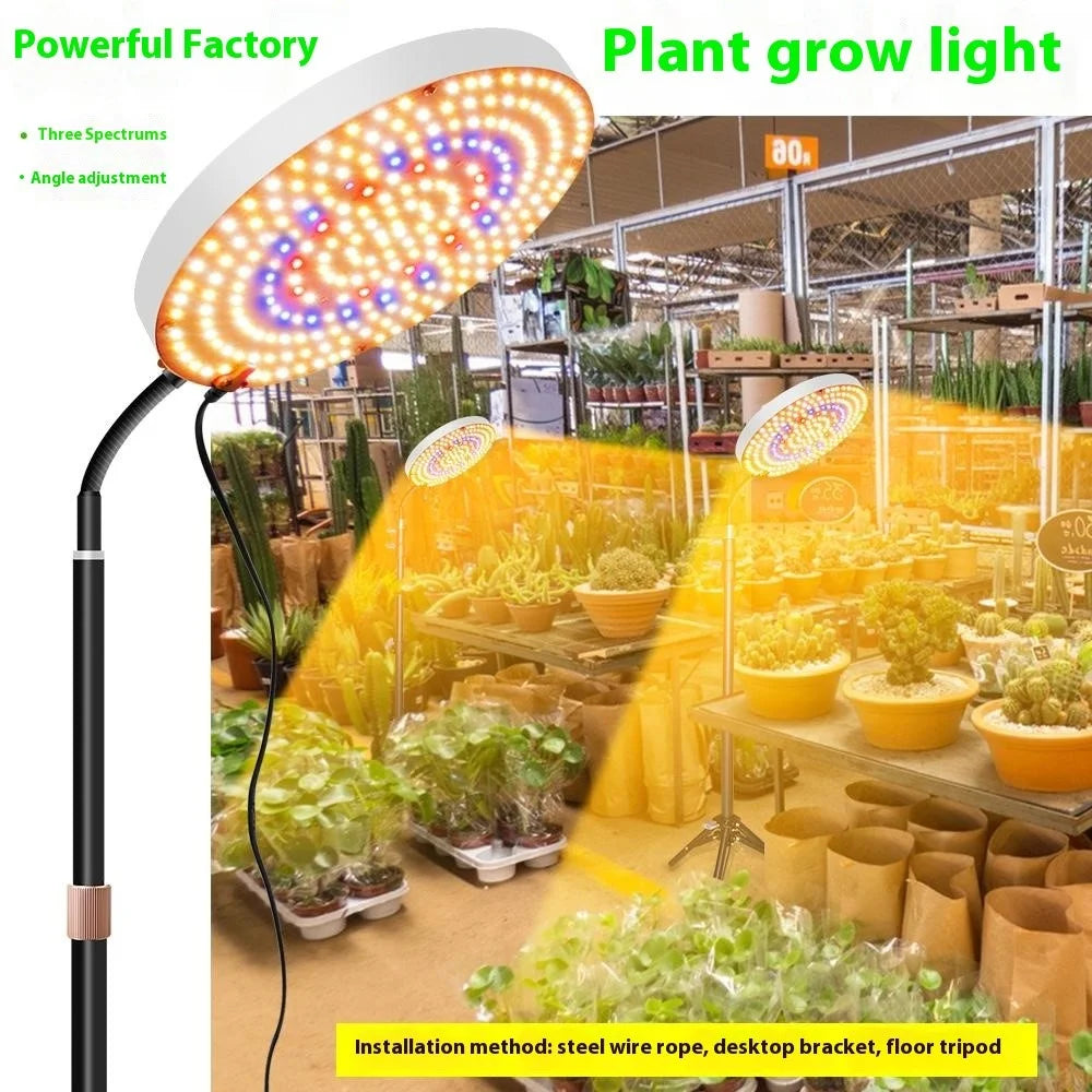 Style G Round Shape Sunlight Simulation Plant Grow Light VEG and BLOOM Segmented Desktop LED Growing Lamp, EU Plug - 2