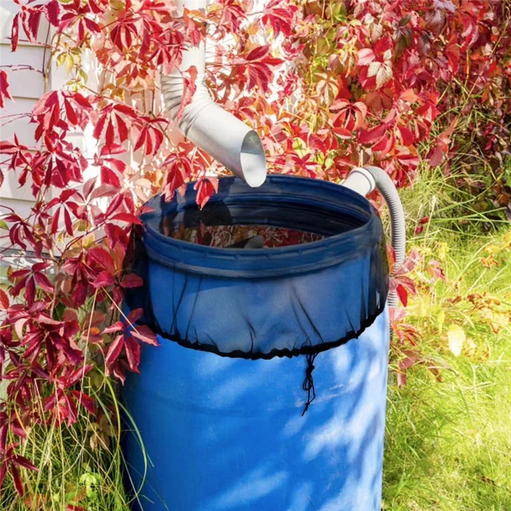 100cm Diameter Anti-Mosquito Mesh Cover for Rain Barrel Water Collection Bucket Netting Cover - Black - 4