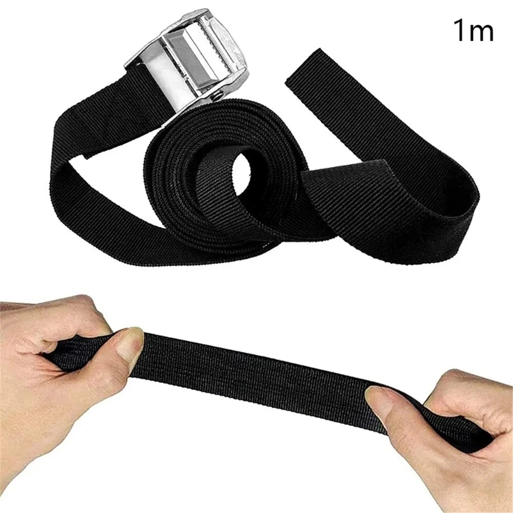 25mm Cargo Lashing PP Webbing Luggage Strap with Zinc Alloy Buckle, Length: 1m - 1