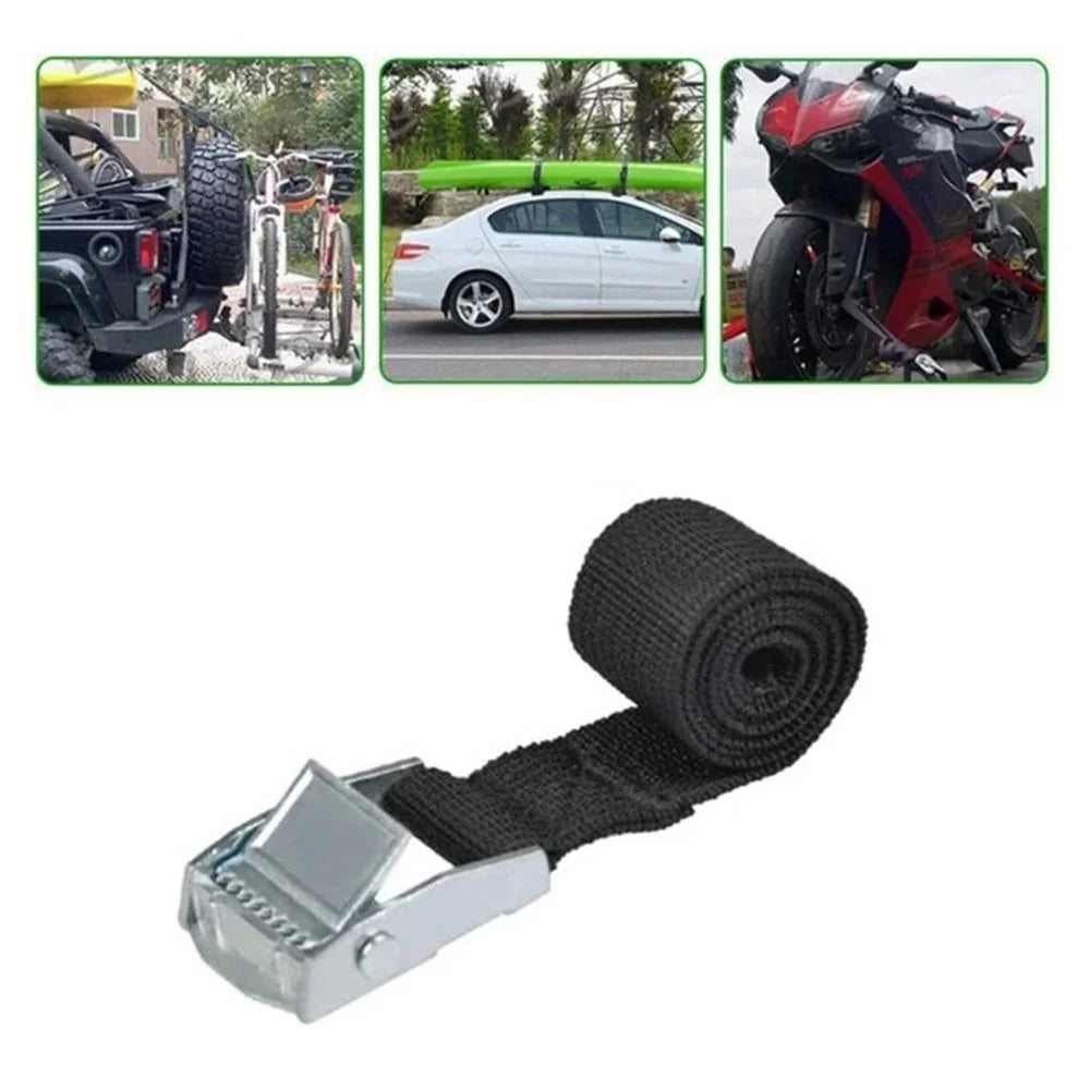 25mm Cargo Lashing PP Webbing Luggage Strap with Zinc Alloy Buckle, Length: 1m - 2