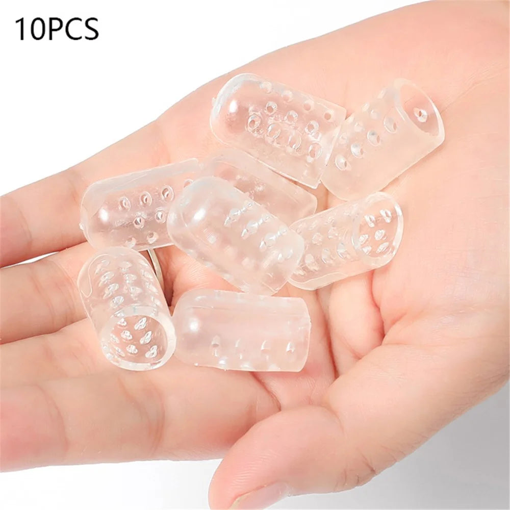 10Pcs Pain Relief Silicone Toe Protectors Breathable Toe Covers for Ingrown Toenails / Corns / Blisters - 1