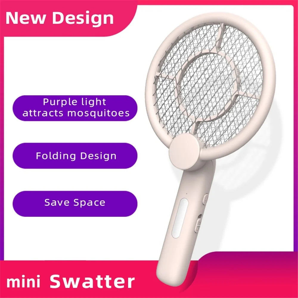 16002 Bug Zapper Racket Mosquito Killer Lamp Home Silent USB Rechargeable Fly Swatter (CE Certificated) - 2
