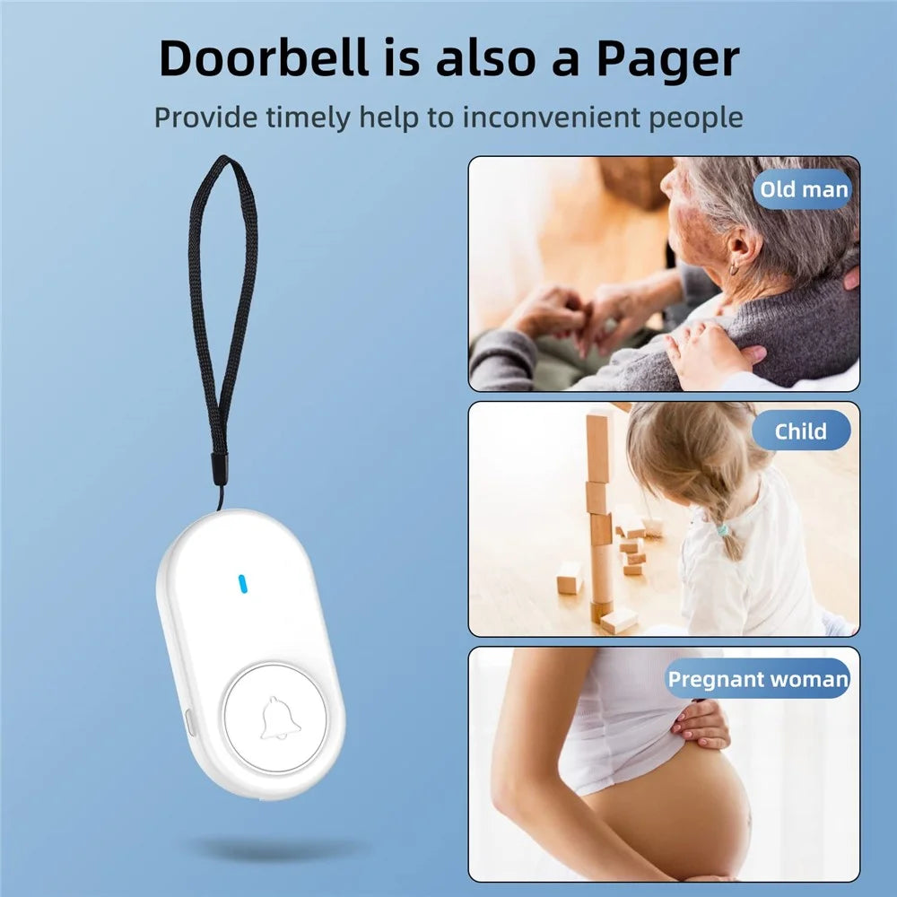 D11 320m Remote Door Chime Intelligent 433MHz Wireless Doorbell Home Welcome Doorbell, EU Plug - White - 7