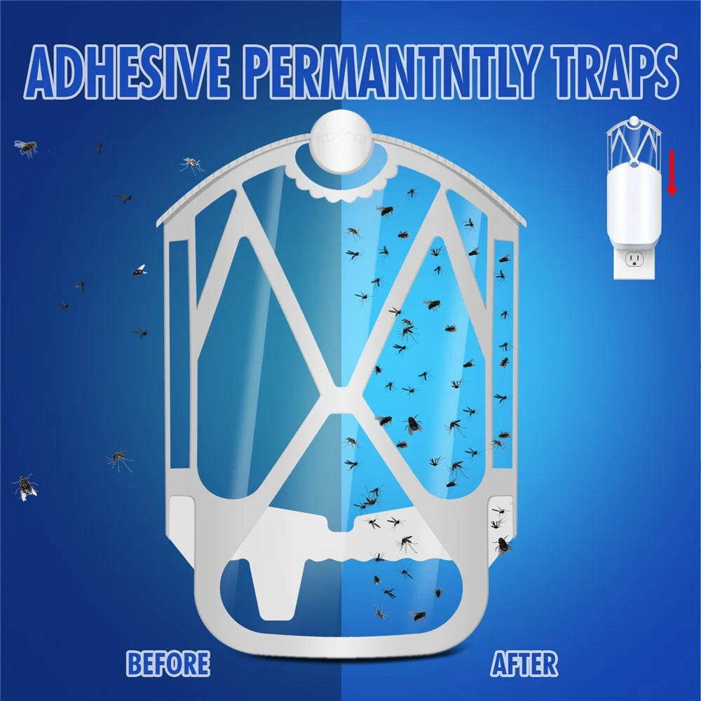 8Pcs Flying Insect Trap Refills for Zevo M364 Plug-In Light Indoor Fruit Fly Refill Cartridge Set - 3