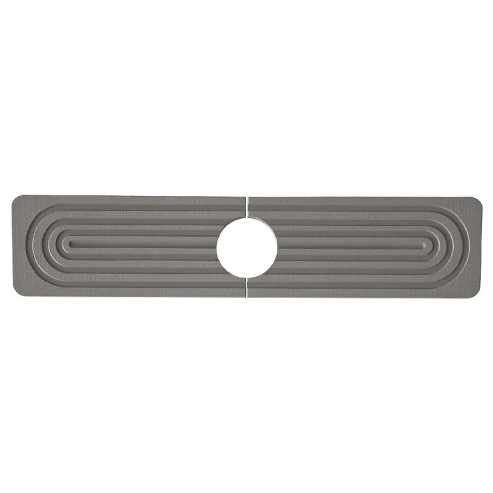 2Pcs / Set 40x10cm Super Absorbent Faucet Splash Guard Mat for Kitchen Sink Long Diatomud Fast Drying Sink Tray - Dark Grey - 2