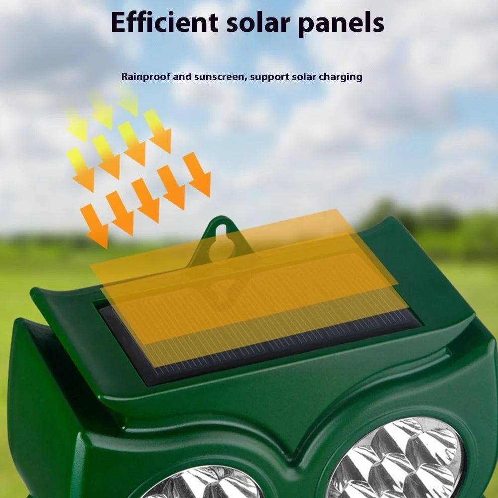 Solar Ultrasonic Animal Repeller 14 Light Beads Cat Dog Repellent Device for Mice - 7