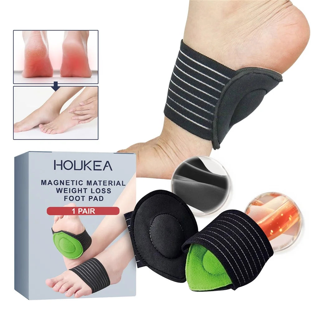 HOUKEA HKB05-A014-1-GY1 1 Pair Acupoint Magnetic Therapy Front Foot Pad Relieve Fatigue Weight Loss Foot Pad - 4
