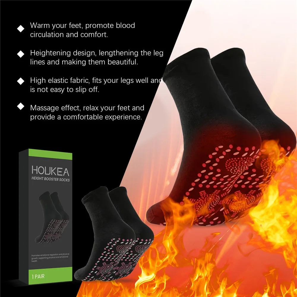 HOUKEA HK-J01-0109-01 Winter Self-Heating Socks Anti-Fatigue Non-Slip Thermal Socks - 2
