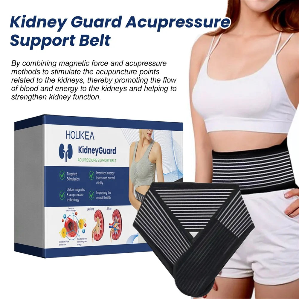 HOUKEA HKA06-A009-1-WH1 Waist Support Band Waist Soreness Pain Relieve Elastic Breathable Unisex Abdominal Protection Belt - 2