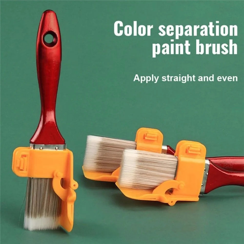 Wooden Handle Paint Edger Brush for Wall Corners Interior Painting Trim Edge with Guard Plate - 2