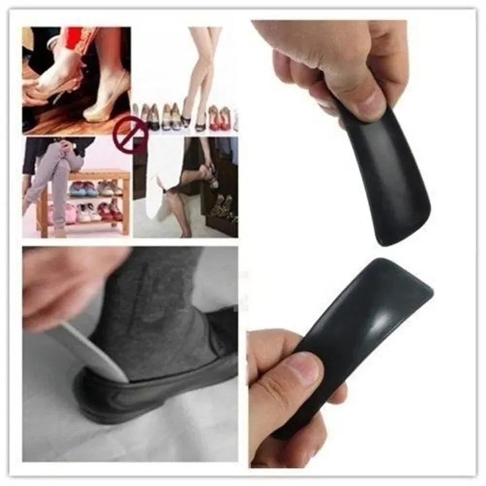 16cm Portable Shoe Horn Plastic Spoon Shaped Shoe Lifter Shoe Changing Assistant - 3