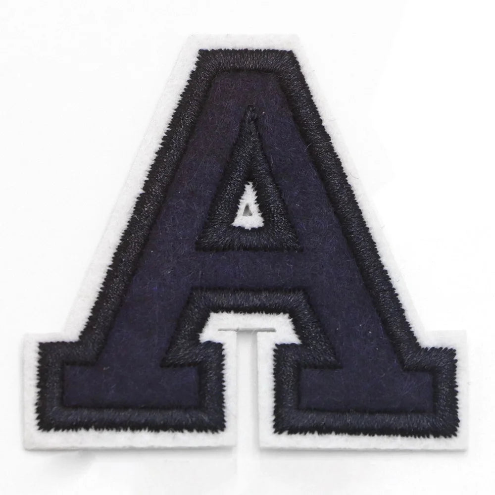 Capital Letters Embroidered Patch for Clothing Bag Iron On Appliques DIY Badge Sticker - A - 1