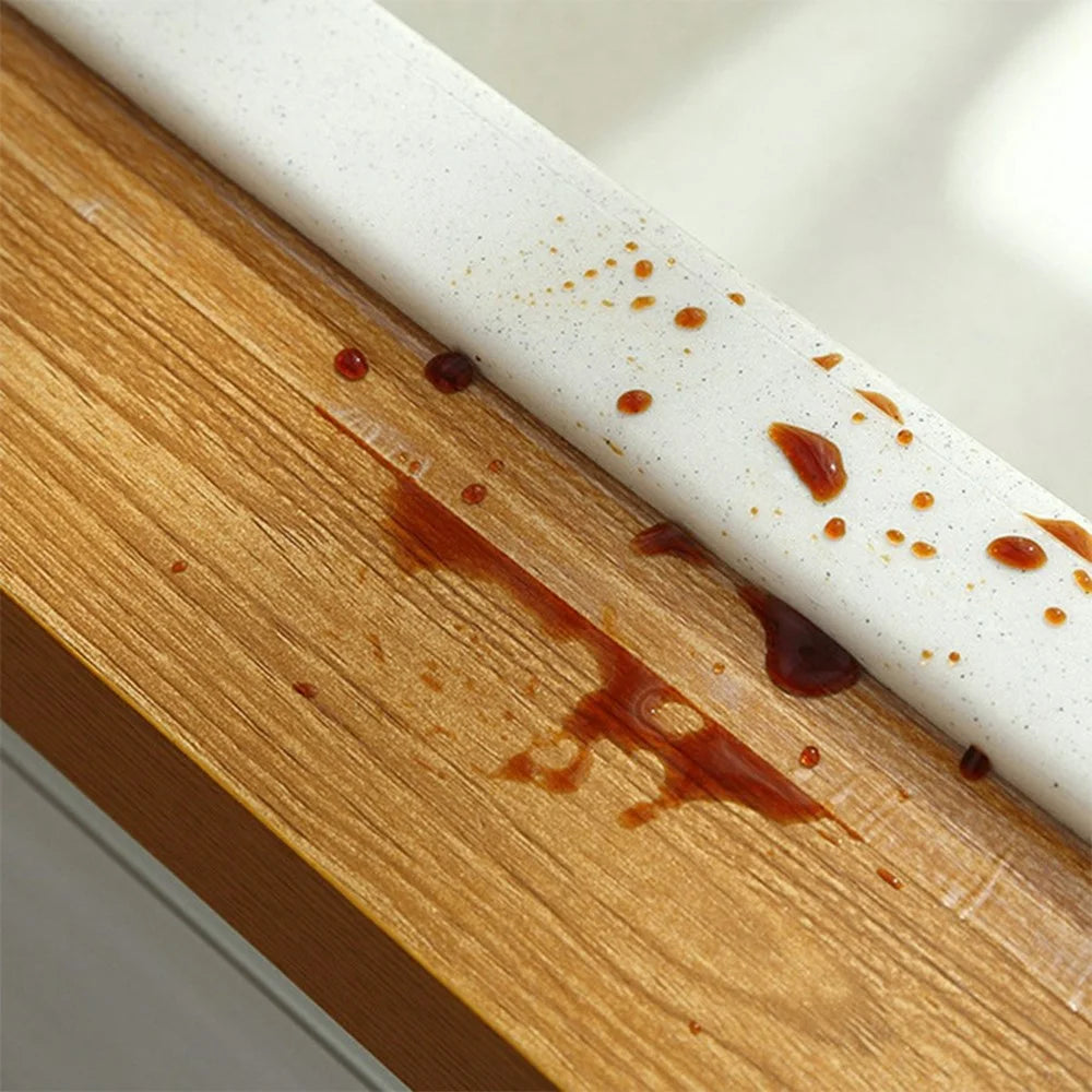 0.8mm Thick Kitchen Sink Mildew-Proof Tape Transparent Single-Sided Waterproof Anti-Oil Seam Sticker, 3cmx3m - 4