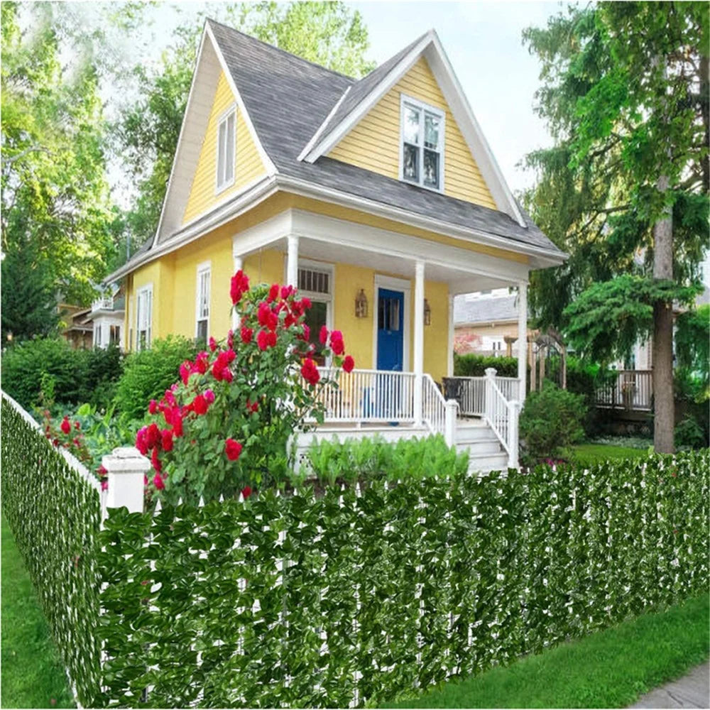 1 x 3m Light Sweet Potato Leaf Artificial Hedge Privacy Screen Faux Leaf Fence Garden Yard Barrier Decor - 6