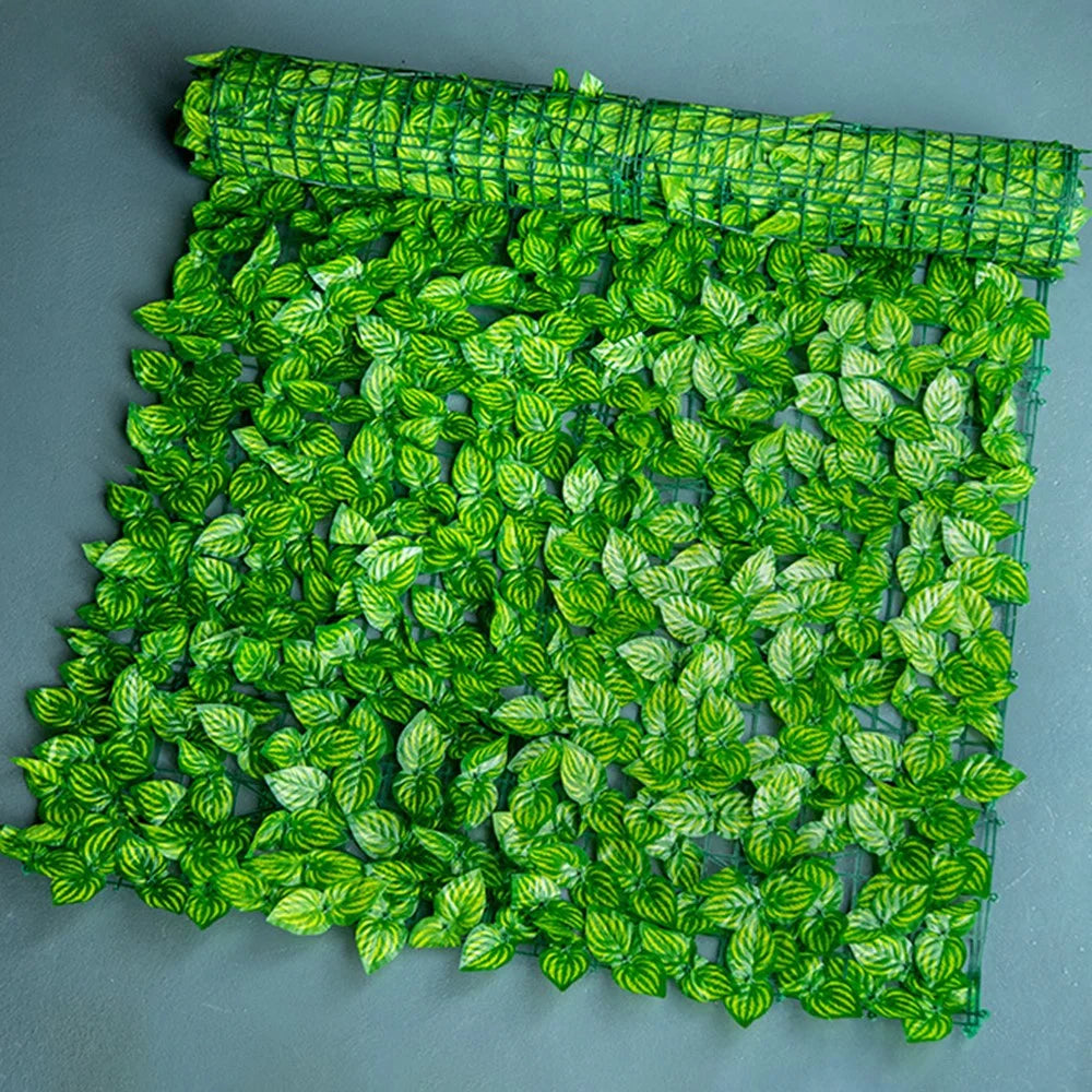 Privacy Fence Wall Screen 0.5 x 3m Artificial Hedges Fence with Faux Watermelon Leaf for Garden Balcony Decoration - 1