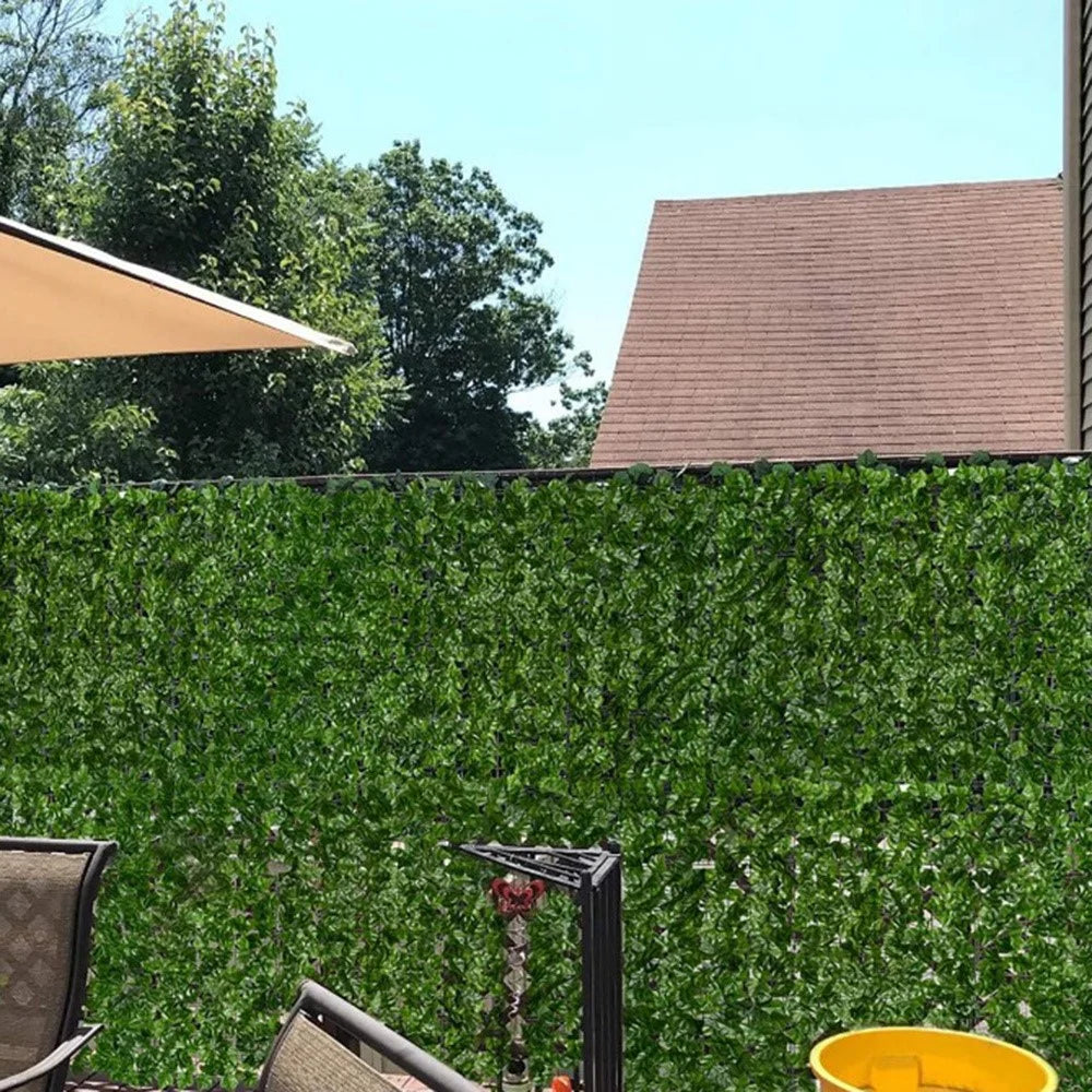 Artificial Leaf Privacy Fence 1m x 2m Faux Leaf Hedge Fence Wall Screen for Garden Balcony Decoration - 7