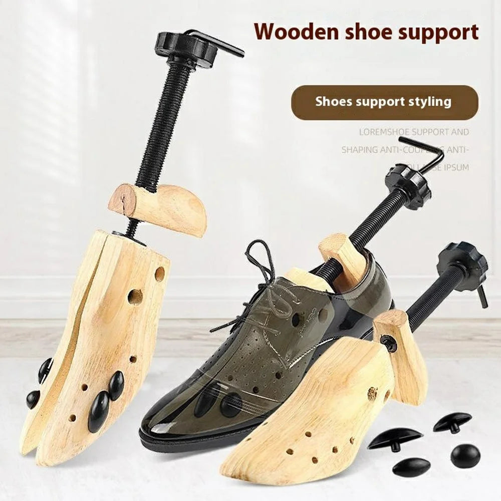 Adjustable Wooden Shoe Stretcher For Men / Women Pine Wood Shoe Shaper M Size 38 - 41 - 2