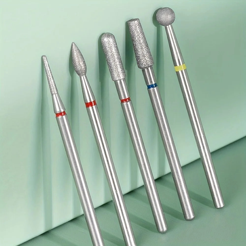 5 PCS Emery Nail Drill Bits Set Cuticle Remover Nail File Heads Manicure Machine Accessories - 1
