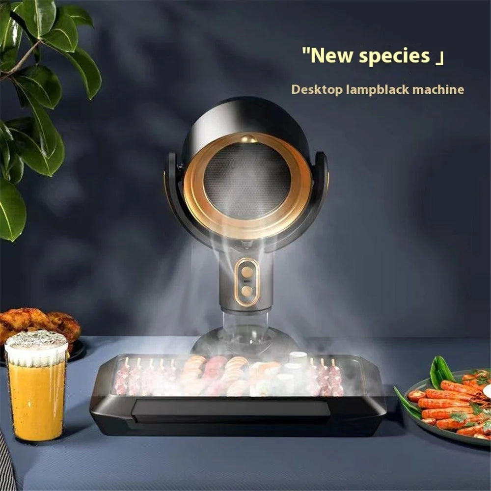 Portable Exhaust Hood Desktop Range Hood 2 Gears Rechargeable Kitchen Exhaust Fan - Black+Purple - 6